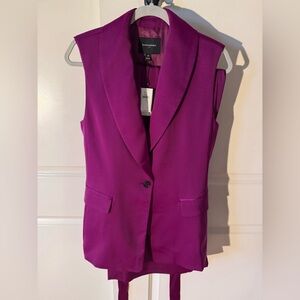 Banana Republic Magenta Sleeveless Vest 10, and matching pant 14. New with tags